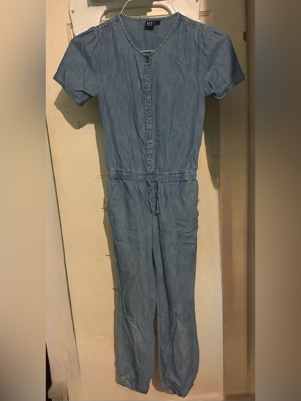 Gap Denim Kids short sleeve denim jumper/pantsuit